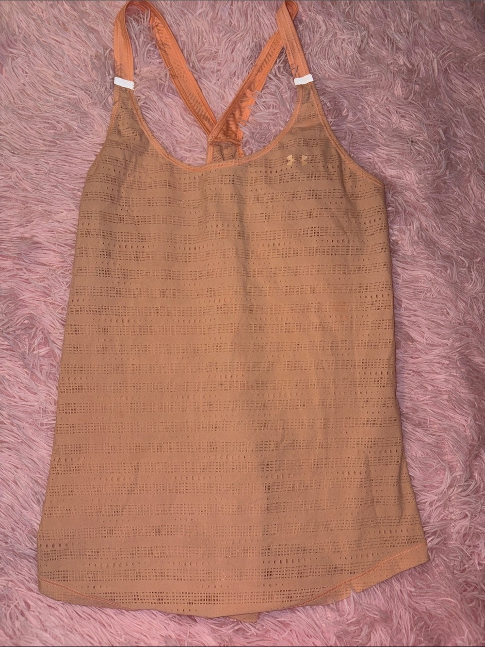Under Armour Peach Eyelet Crisscross Tank Top